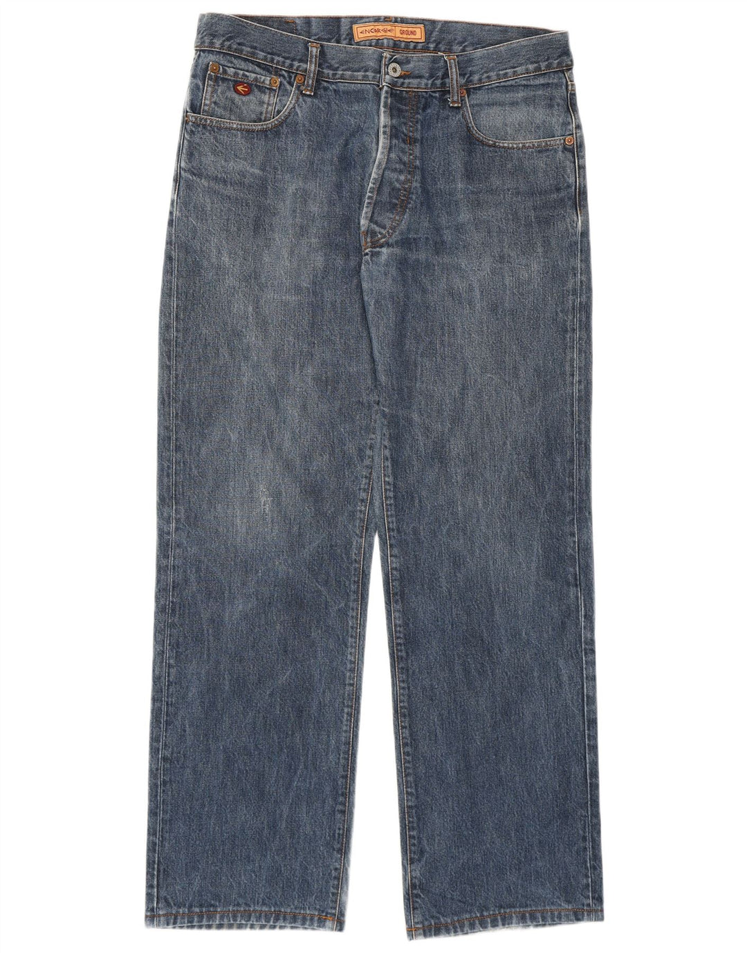 Energie Mens Straight Jeans W36 L31 Blue Cotton