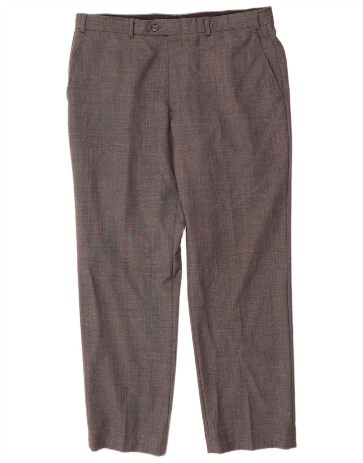 Ralph Lauren Mens Straight Suit Trousers W36 L30 Grey Wool