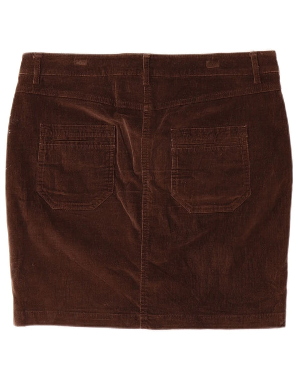 Benetton Womens Mini Corduroy Skirt IT 44 Medium W32 Brown Cotton
