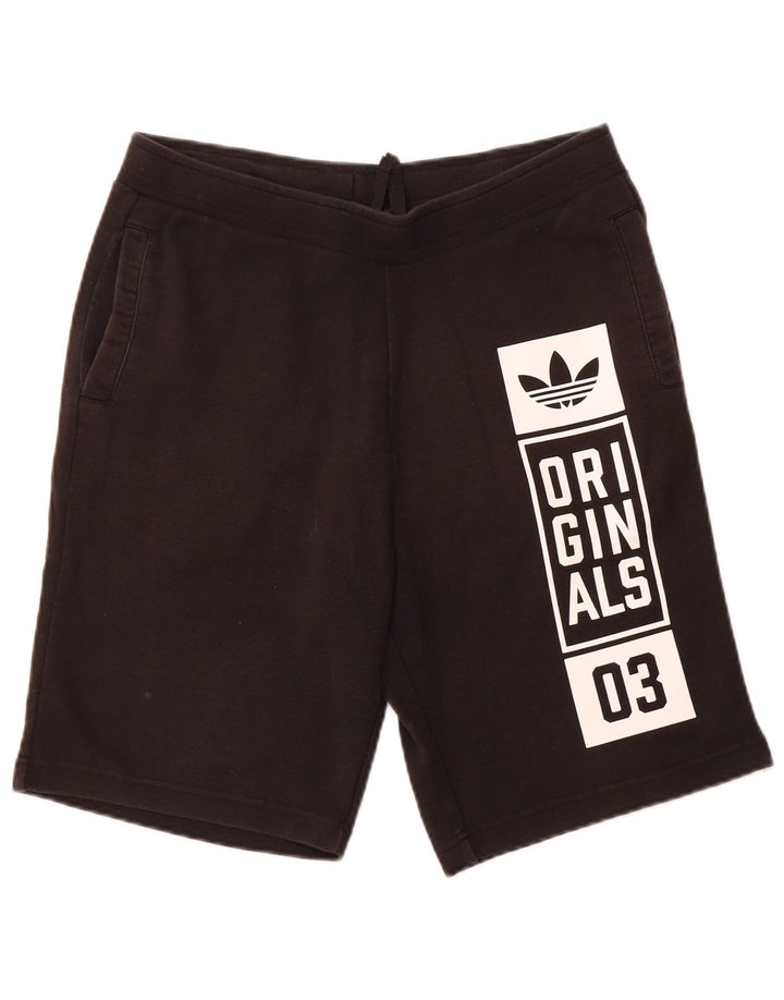 ADIDAS Short de Sport Graphique Homme Coton Noir Moyen