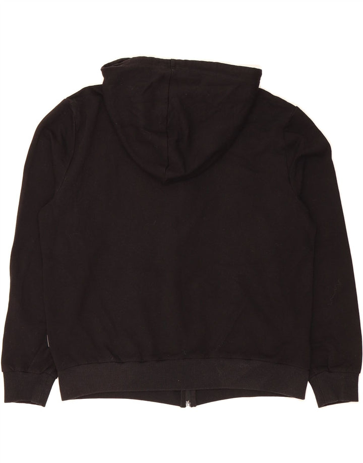 EDDIE BAUER Womens Crop Zip Hoodie Sweater UK 14 Medium Black Vintage Eddie Bauer and Second-Hand Eddie Bauer from Messina Hembry 