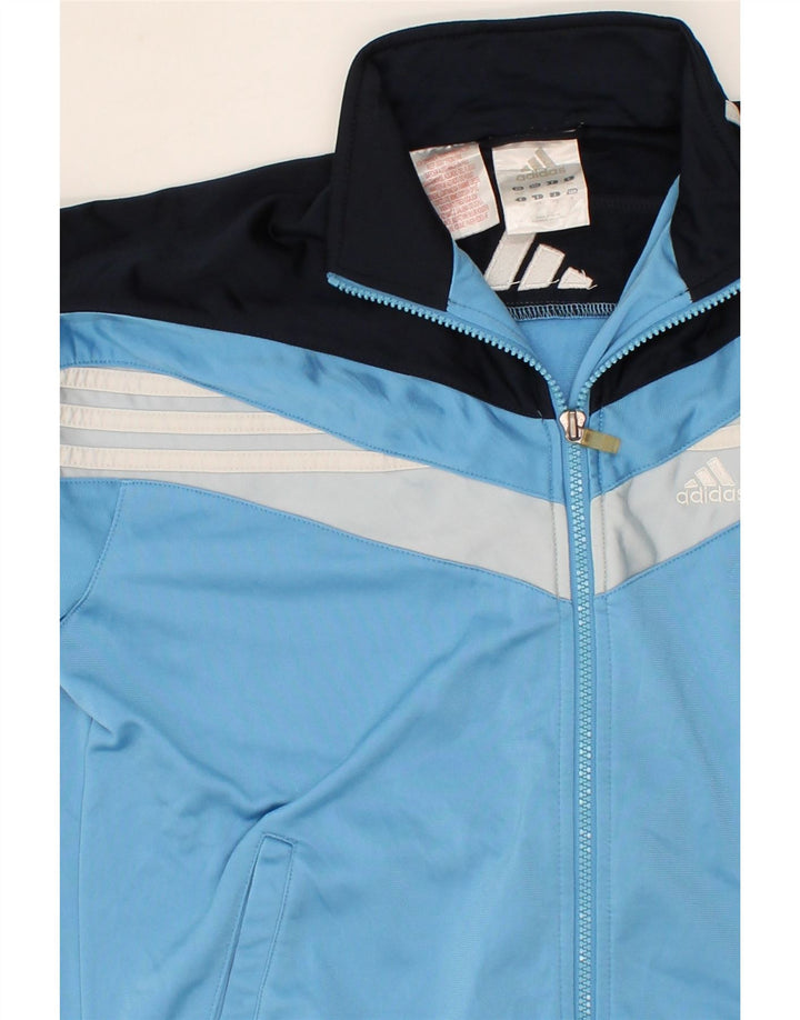 ADIDAS Boys Tracksuit Top Jacket 11-12 Years  Blue Colourblock Vintage Adidas and Second-Hand Adidas from Messina Hembry 