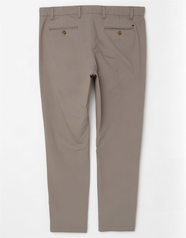 Tommy Hilfiger muške ravne chino hlače W42 L32 sivi pamuk