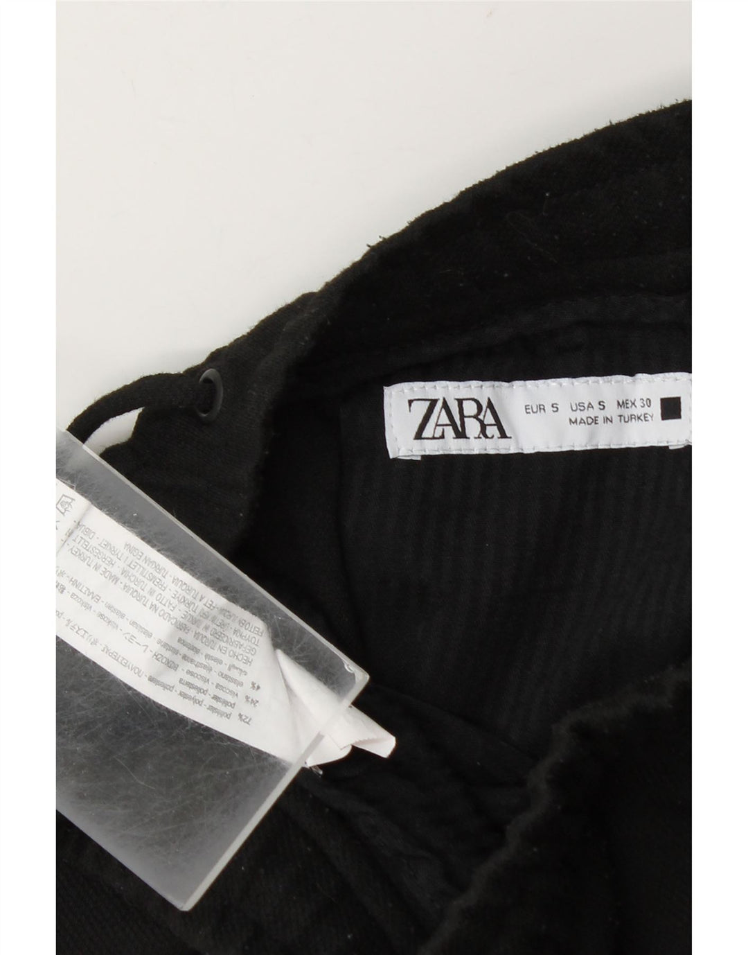 Zara Mens Sport Shorts Small  Black Polyester