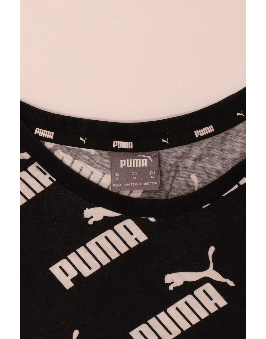 Мужская футболка с рисунком Puma, средний черный хлопок