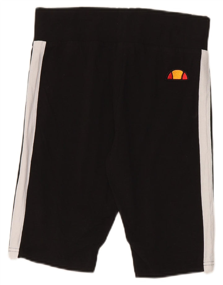 Ellesse Womens Sport Shorts UK 12 Medium  Black Colourblock