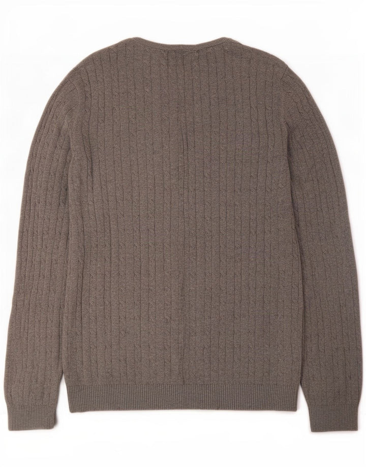 Jack & Jones Mens Crew Neck Jumper Sweater Medium Grey Cotton