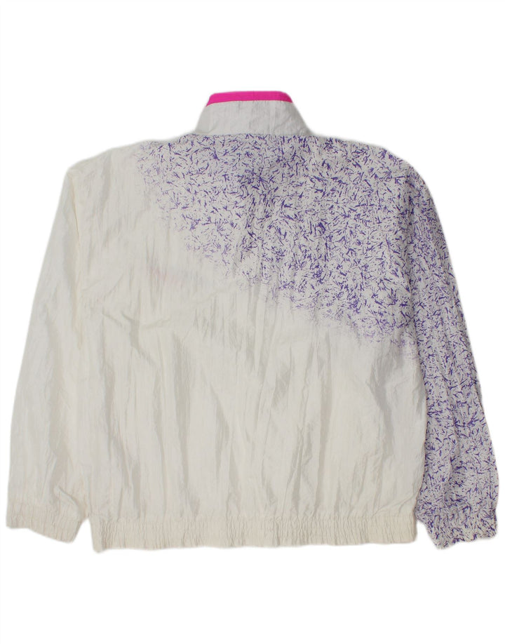 Fila Womens Tracksuit Top Jacket IT 50 XL White Flecked Polyamide