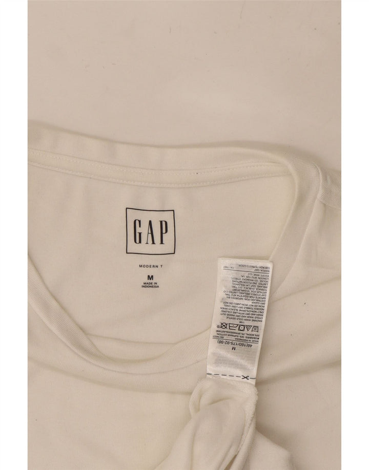 GAP Womens Modern Fit T-Shirt Top UK 12 Medium White Cotton