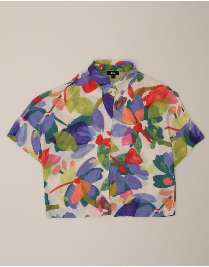 Camicetta da donna a maniche corte C&A EU 40 media floreale multicolore