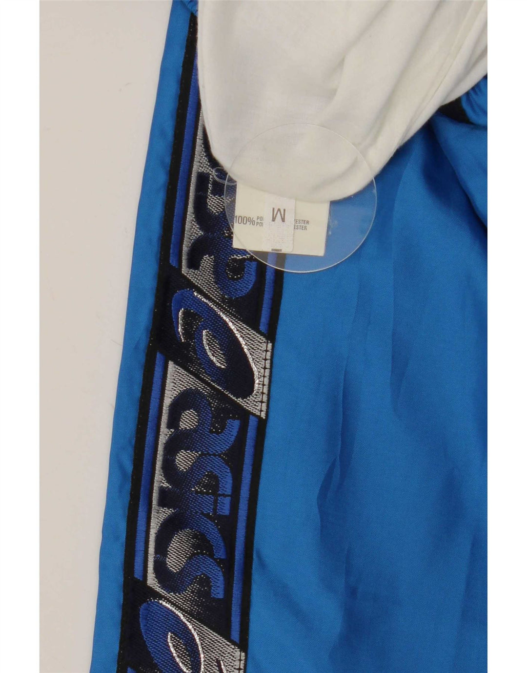 Pantaloni da tuta grafica da uomo Asics in poliestere color block blu medio