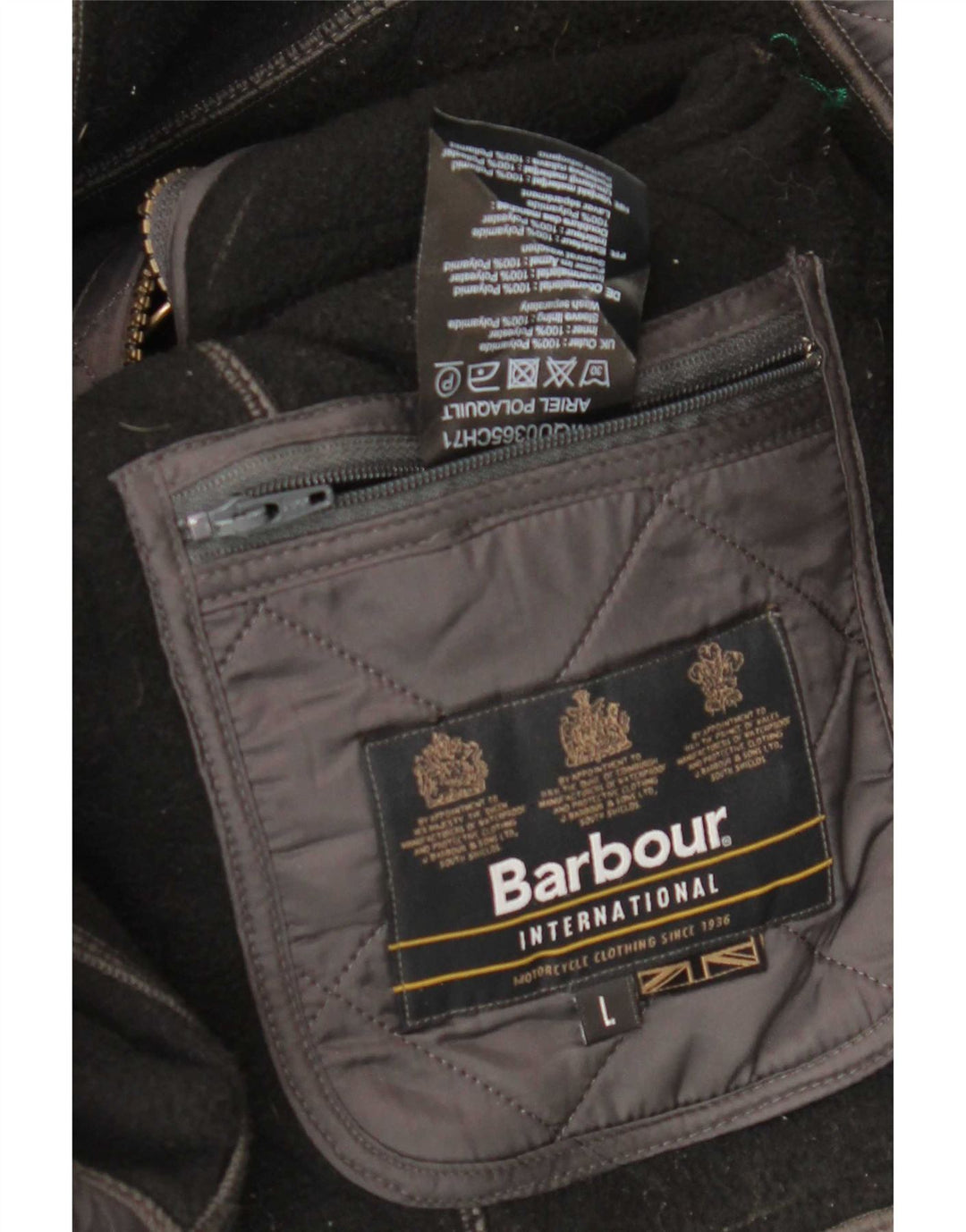Ανδρικό καπιτονέ μπουφάν Barbour UK 40 Large Grey Polyamide