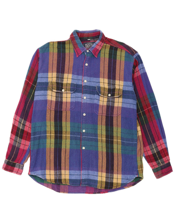 Junior.D Mens Flannel Shirt XL Multicoloured Plaid