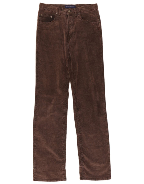 Trussardi Pantaloni drepți casual pentru bărbați W31 L33 bumbac maro