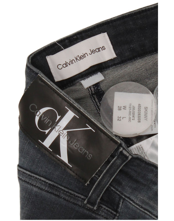 Calvin Klein Mens Slim Jeans W28 L32 Navy Blue Cotton