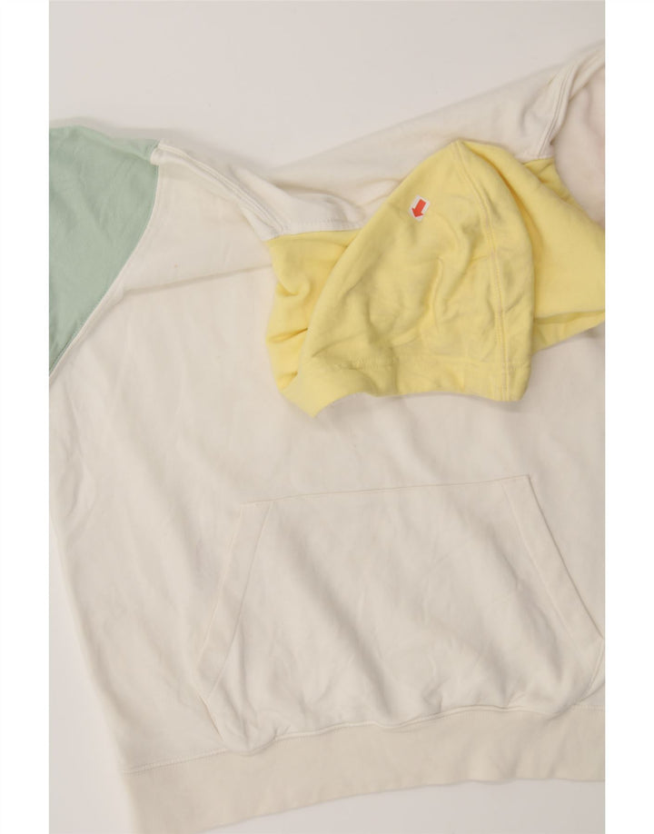 NIKE Womens Oversized Hoodie Jumper UK 10 Small Multicoloured Colourblock Vintage Nike and Second-Hand Nike from Messina Hembry 