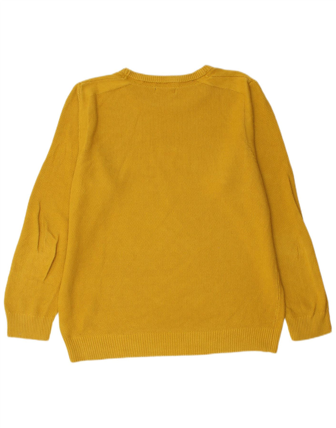 Mistral Mens Crew Neck Jumper Sweater Large Yellow Cotton