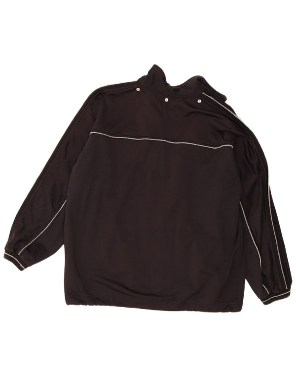 Champion Womens Oversized Tracksuit Top Jacket UK 10 Small Black Polyester
