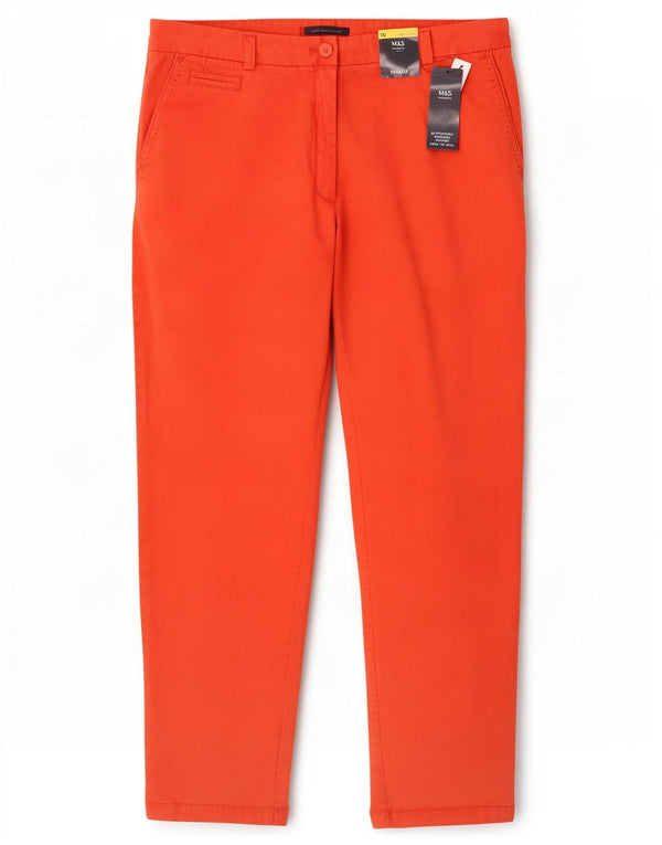 Marks & Spencer Pantalones Chinos para Mujer UK 40 Large W36 L29 Naranja