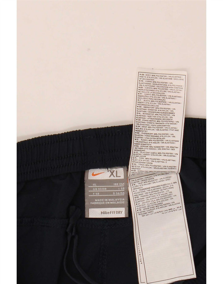 Pantaloni da tuta Nike da uomo XL in poliestere color block blu navy