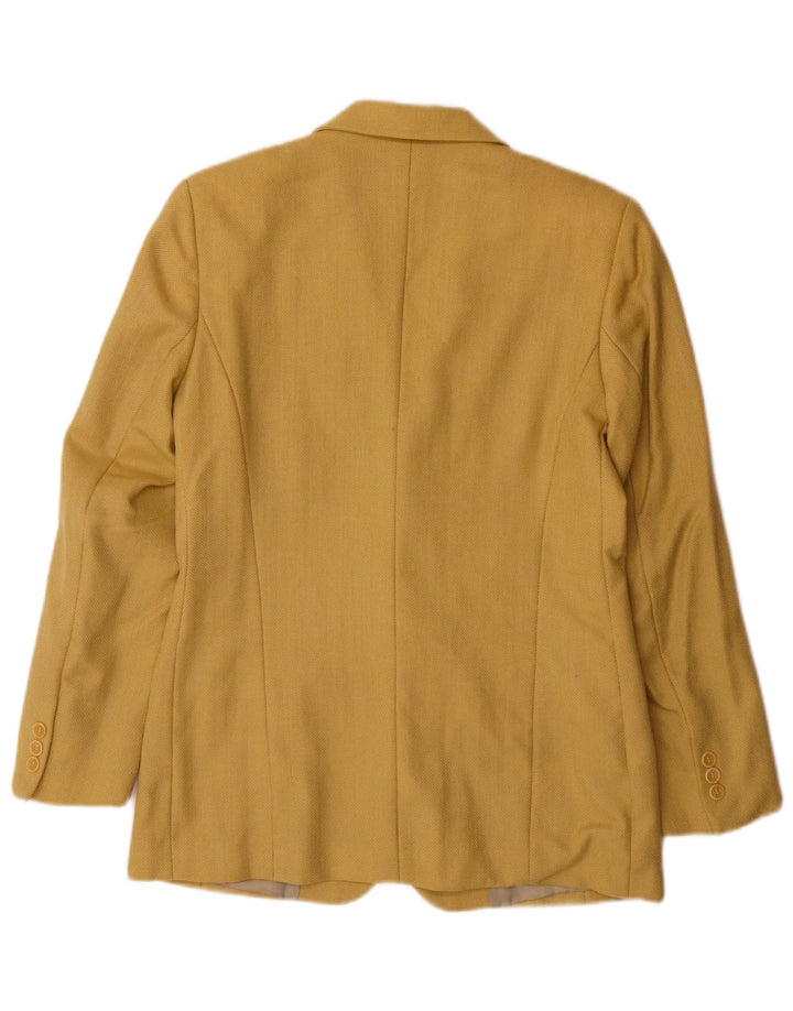 Pollini Femme Sartoria 2 Bouton Blazer Veste IT 44 Jaune Moyen