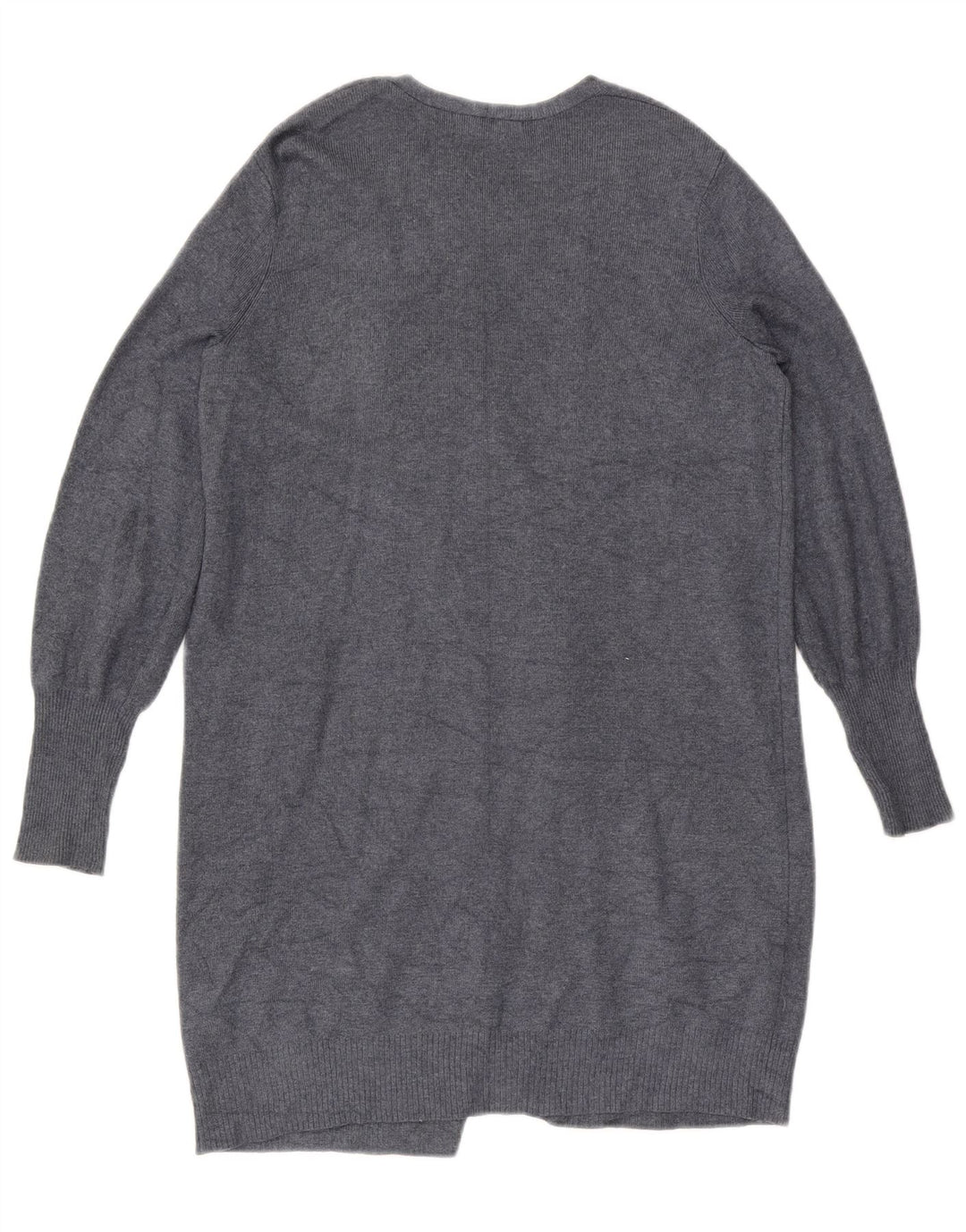Maglione cardigan aperto lungo da donna Marks & Spencer UK 10 piccolo grigio