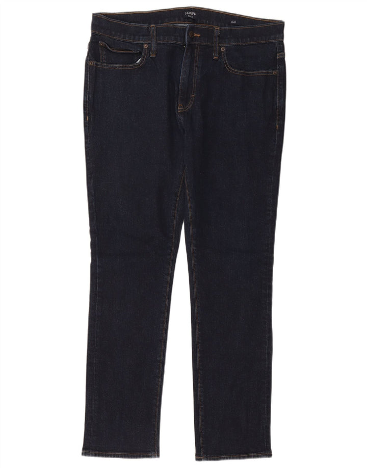 J. Crew Mens Slim Jeans W34 L30 Navy Blue Cotton