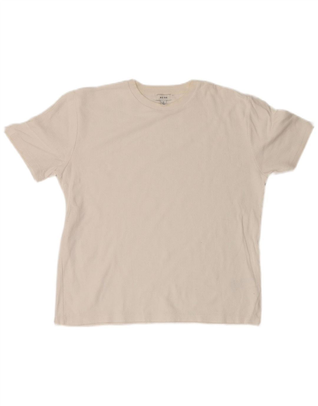 Reiss Herre T-Shirt Top Medium Hvid Bomuld