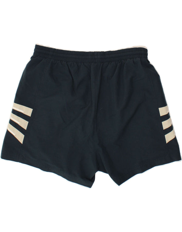 Pantaloncini sportivi grafici da uomo ADIDAS grandi in poliestere a righe blu navy