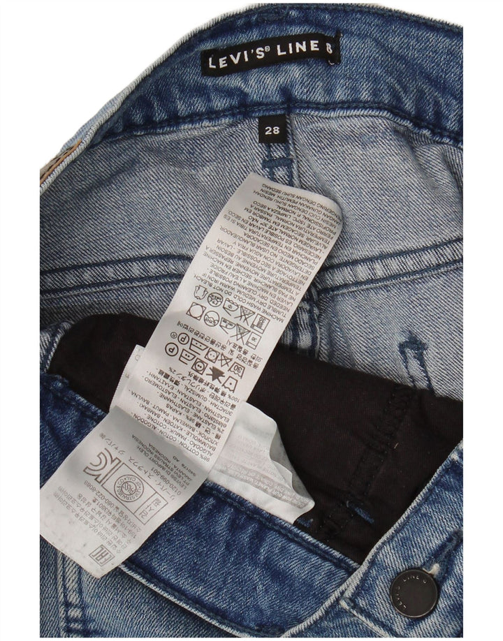 Levi's Womens Line 8 denimshorts W28 Medium Blue Bomuld