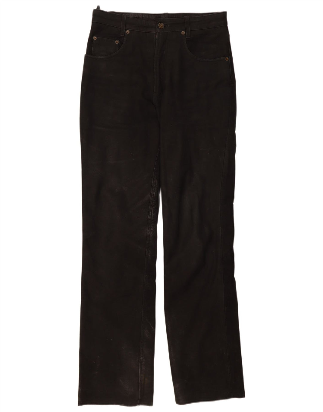 Ricano Mens Leather Trousers W30 L32 Black