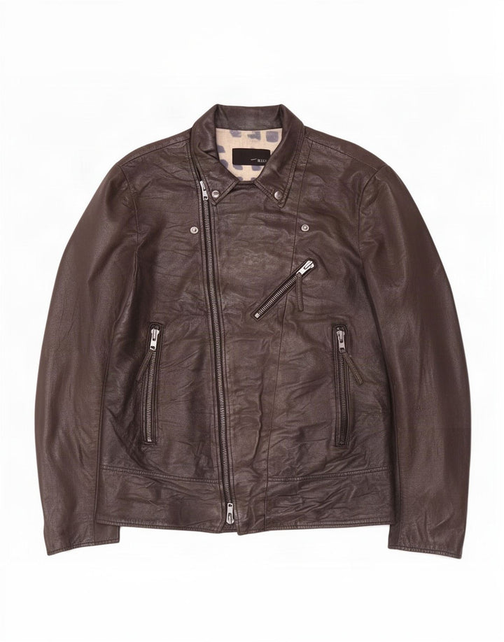 veste en cuir homme vintage UK 38 Brun moyen