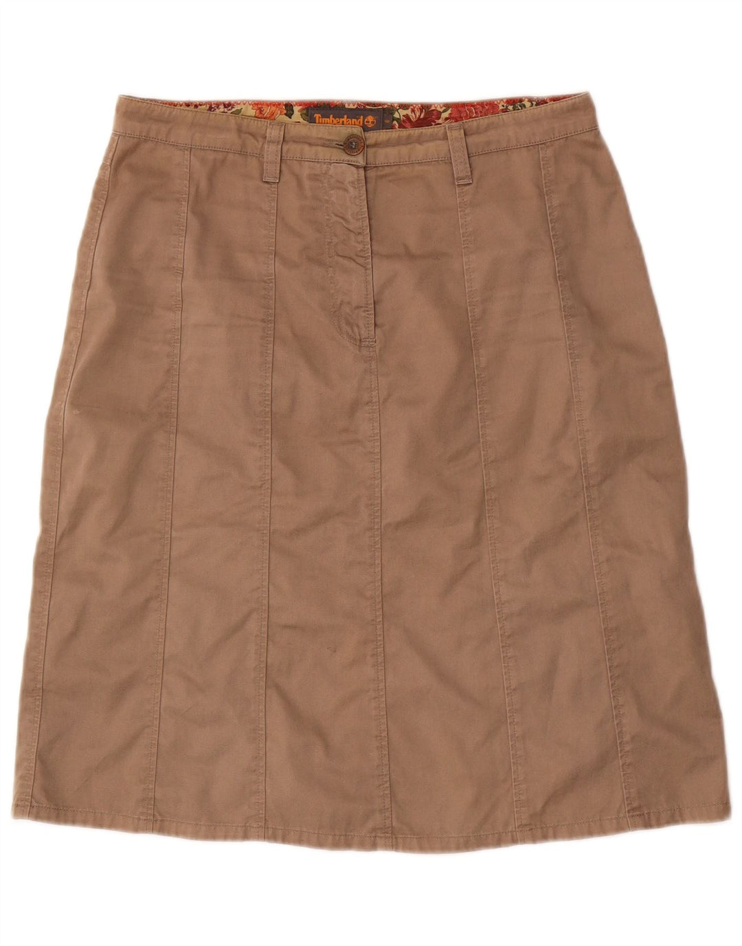 Timberland Womens A-Line Skirt US 6 Medium W30 Brown Cotton