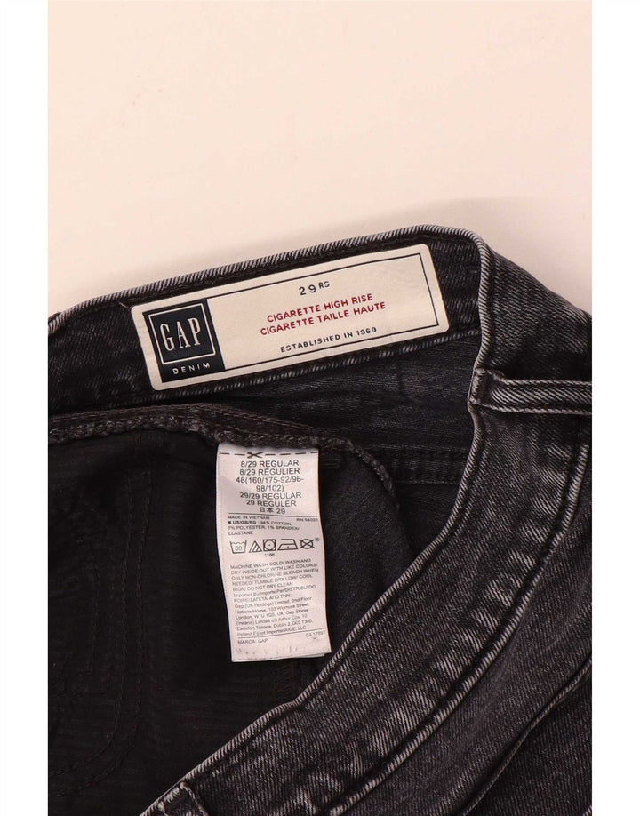 Gap Womens Cigarette High Rise Slim Jeans W29 L27 Grey Cotton