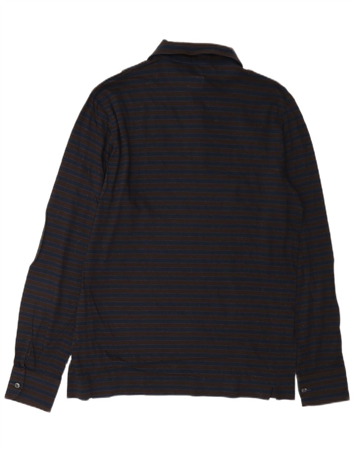 Danolis Herre Pullover Shirt Medium Navyblå Stribet bomuld
