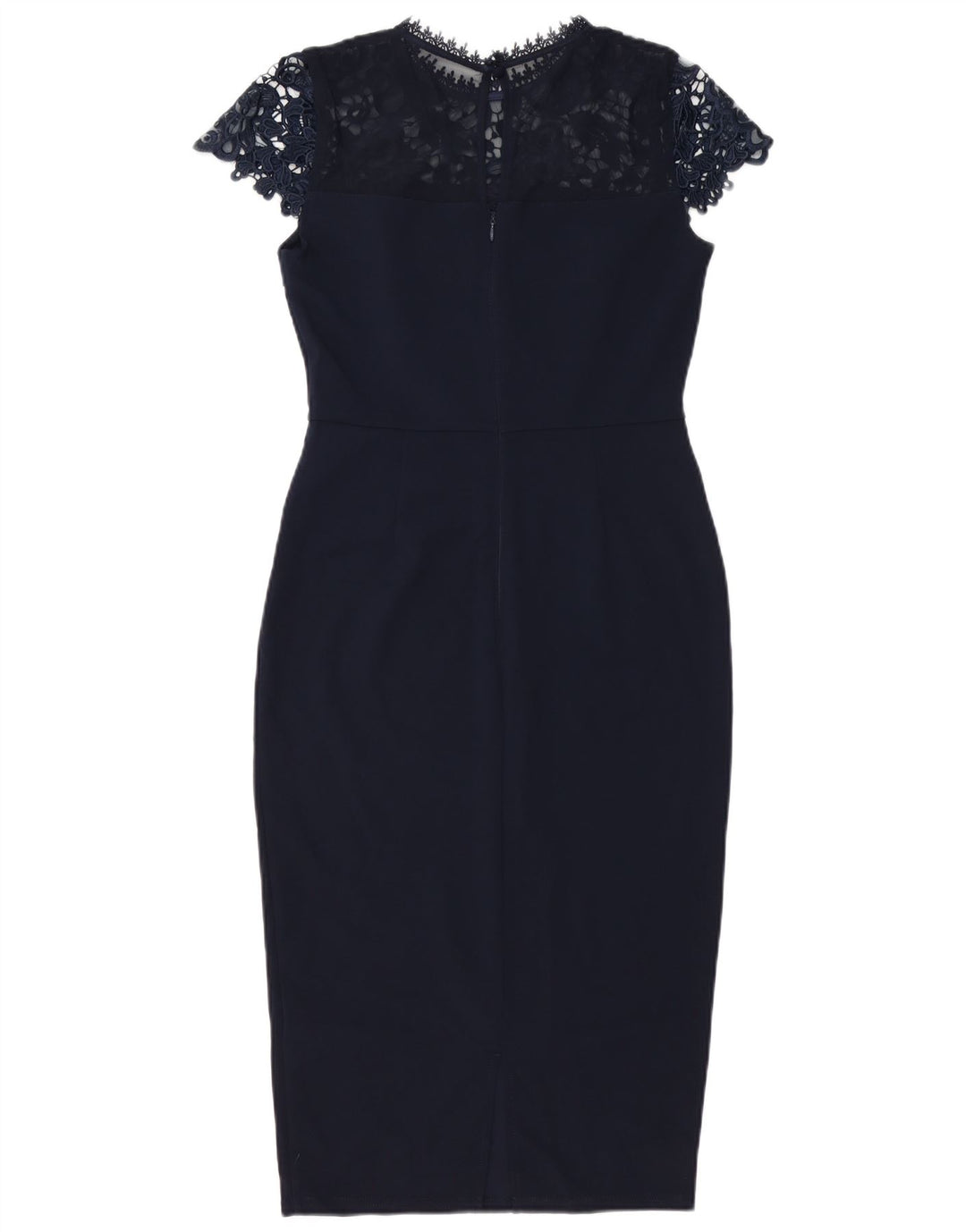 Lipsy Womens Bodycon Dress UK 10 Small Navy Blue Polyester