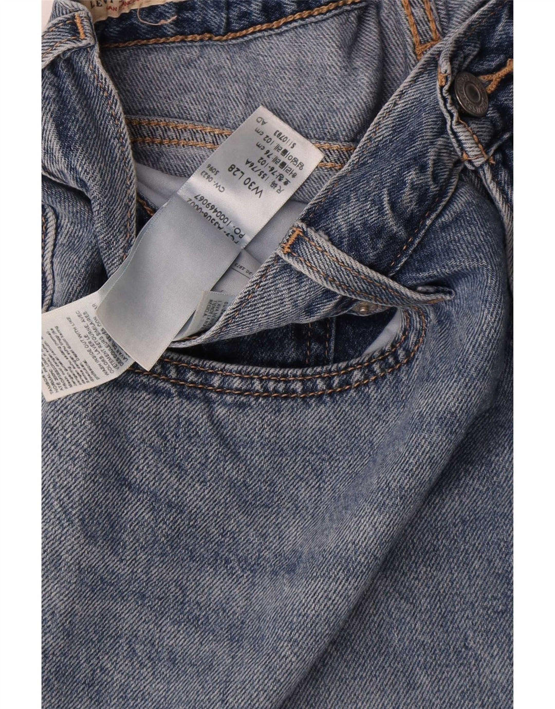 Levi's Womens Tapered Jeans W30 L28 Blue Cotton