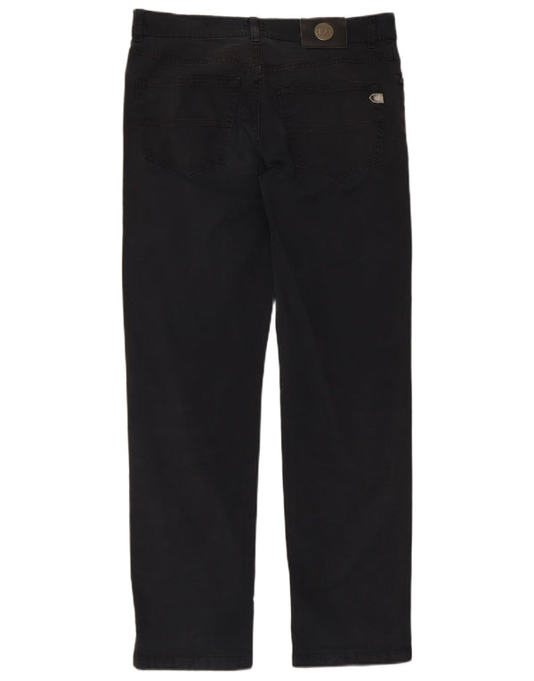 Trussardi Jeans Mens Straight Chino Trousers W33 L30 Navy Blue Cotton