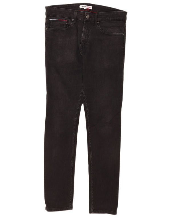 Tommy Hilfiger Mens Skinny Jeans W32 L32 Black Cotton