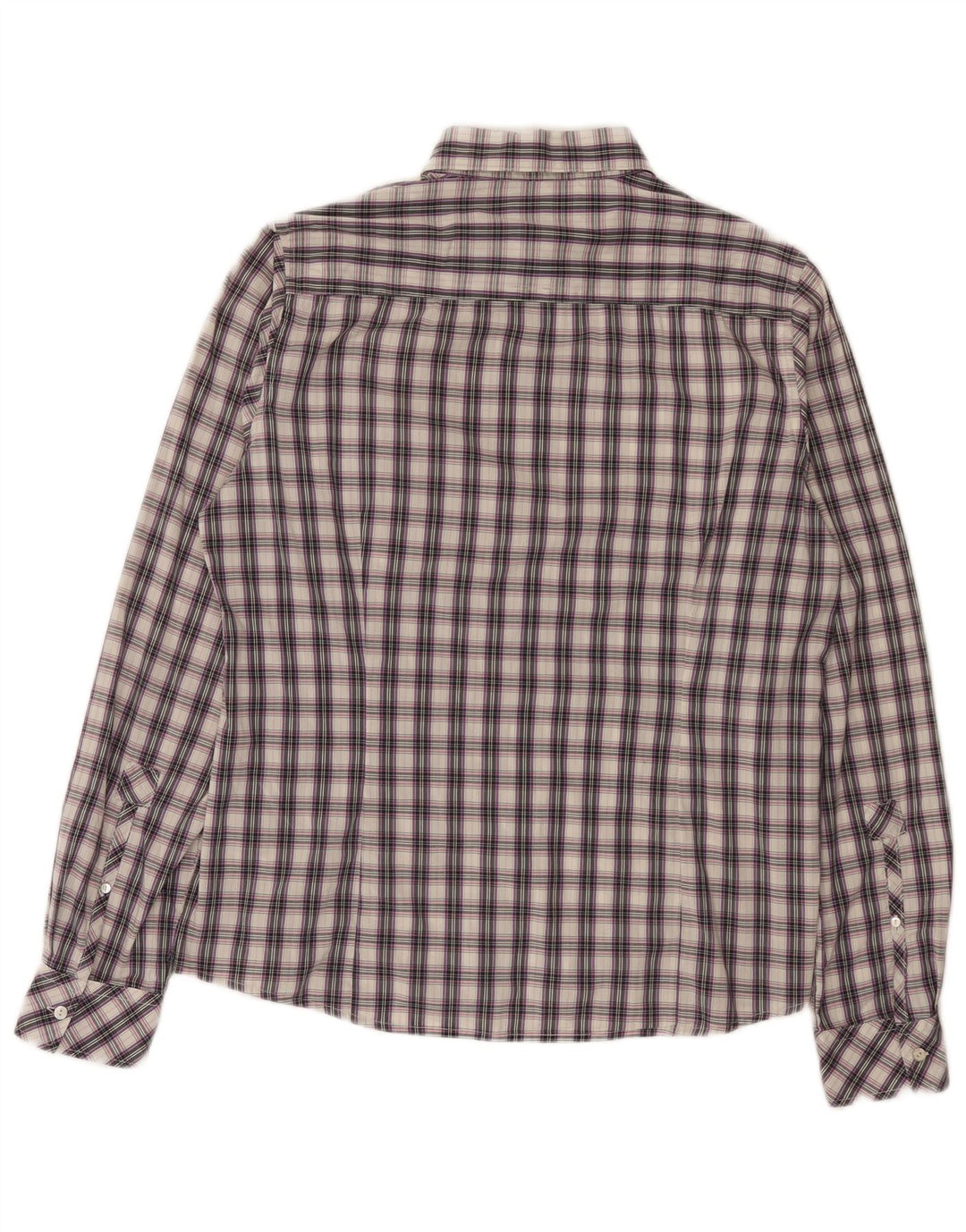 La Martina Womens Shirt Size 5 Large Purple Check Cotton