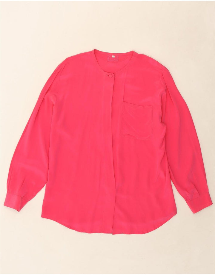 VINTAGE Womens Shirt Blouse IT 46 Large Pink Polyester Vintage Vintage and Second-Hand Vintage from Messina Hembry 