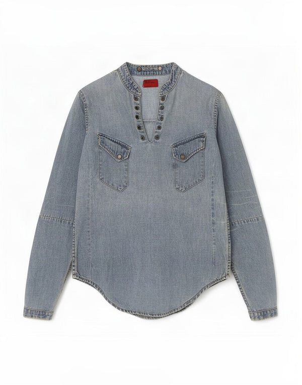 Levi's Damen Pullover-Jeanshemd UK 6 XS Blaue Baumwolle