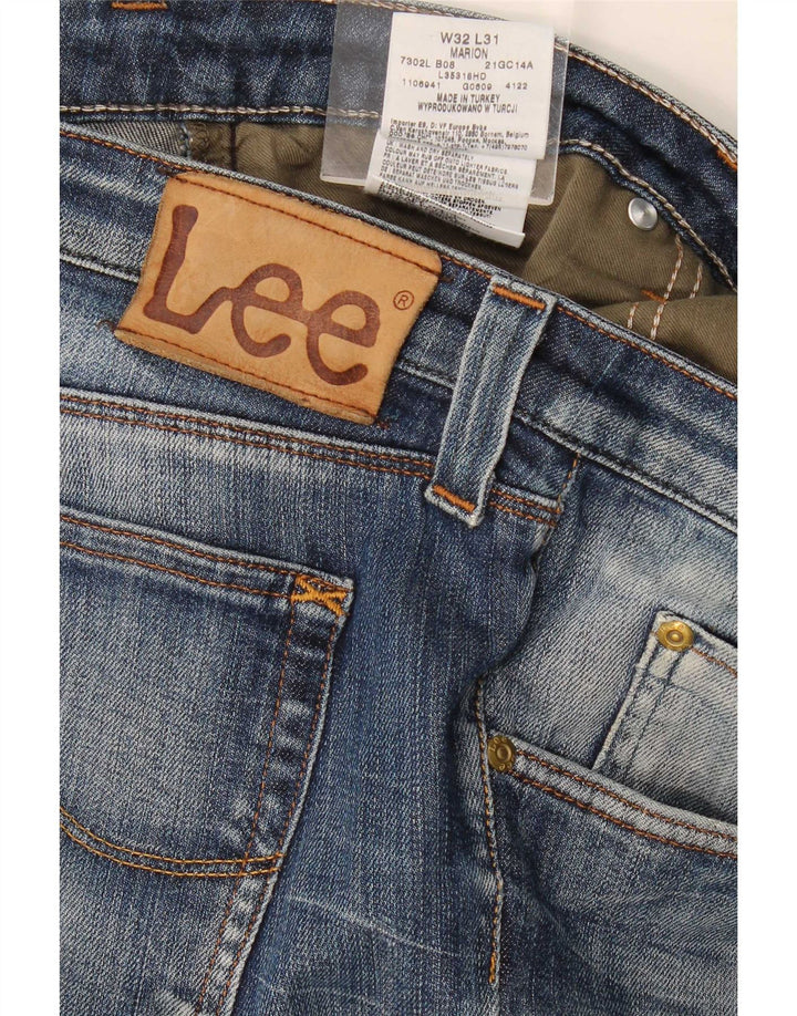 Damskie jeansy Lee Marion Flared W32 L31 Niebieskie bawełniane