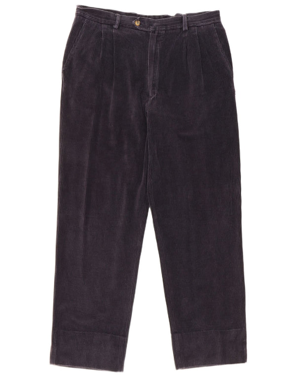 Fila Mens Pegged Corduroy Trousers Medium W32 L30 Navy Blue Cotton