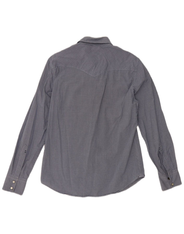 Koszula męska Levi's Slim Fit, mała, granatowa, bawełniana w kratkę