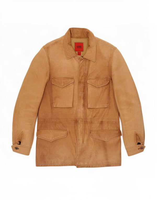 Bomb Boogie férfi bőr kabát UK 38 Medium Beige