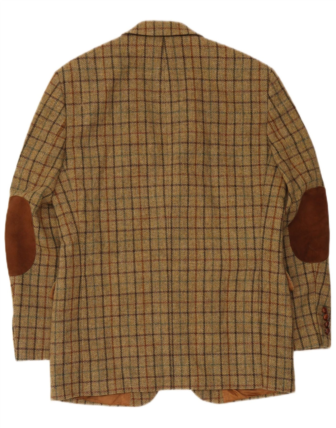 Jaqueta blazer masculina Barbour com 2 botões EU 48 médio cáqui xadrez nova lã