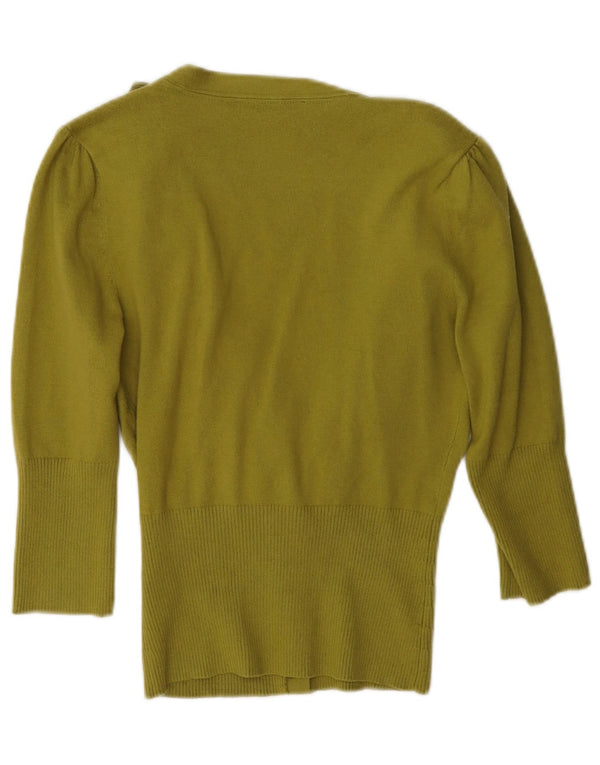 Star by Julien Macdonald Womens 3/4 Sleeve Cardigan Sweater UK 8 Small Khak