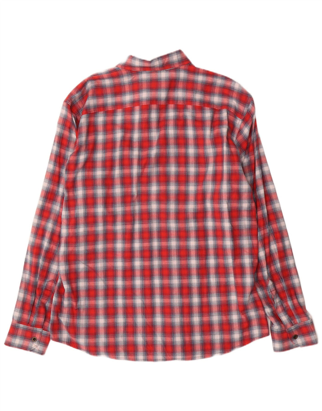 Wrangler Mens Western Flannel Shirt XL Red Check Cotton