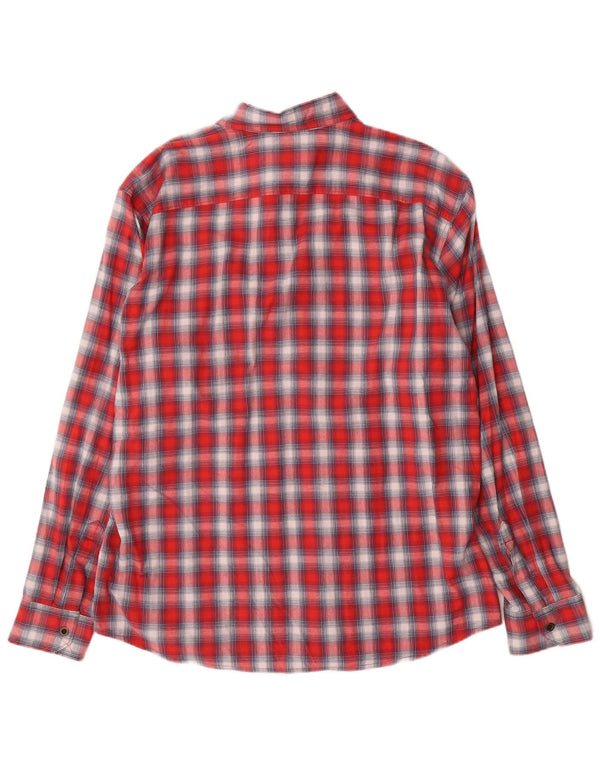 Ανδρικό πουκάμισο Wrangler Western Flannel XL Red Check Cotton